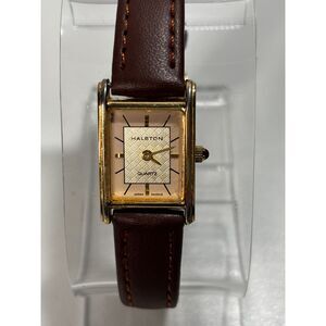 Vintage Halston 236-VX10 quartz women's dress watch, working